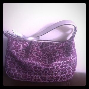 Beautiful like new purple coach bag
